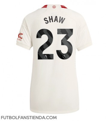 Manchester United Luke Shaw #23 Tercera Equipación Mujer 2023-24 Manga Corta